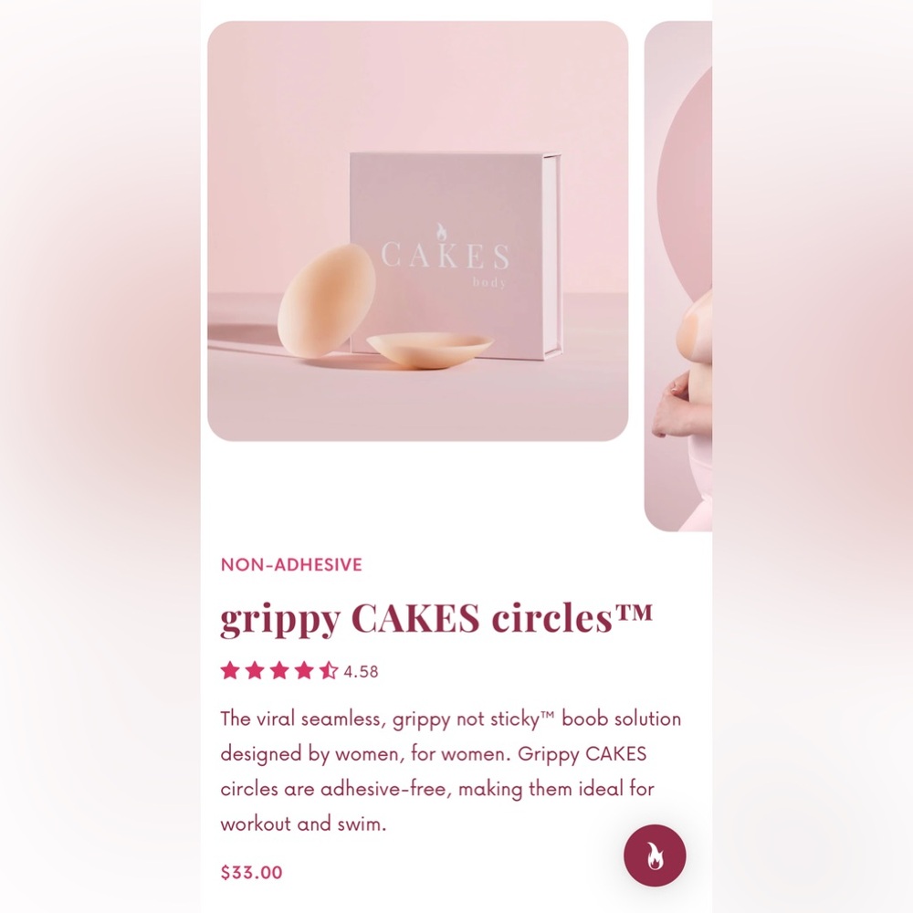 CAKES Body Non-Adhesive Nipple Covers - Honey - OG (B-DD)